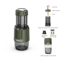 HIBREW 2-in-1 Espresso Maker: Hot/Cold, Capsules & Ground Coffee