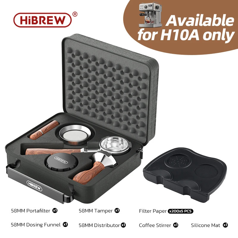 HIBREW 58mm Portafilter & Tamper - Premium Stainless Steel Coffee B...