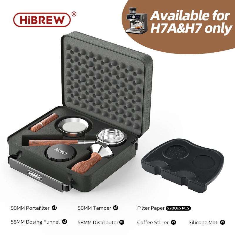 HIBREW H7A/H7 Espresso Pro: Bottomless Portafilter & Tamper