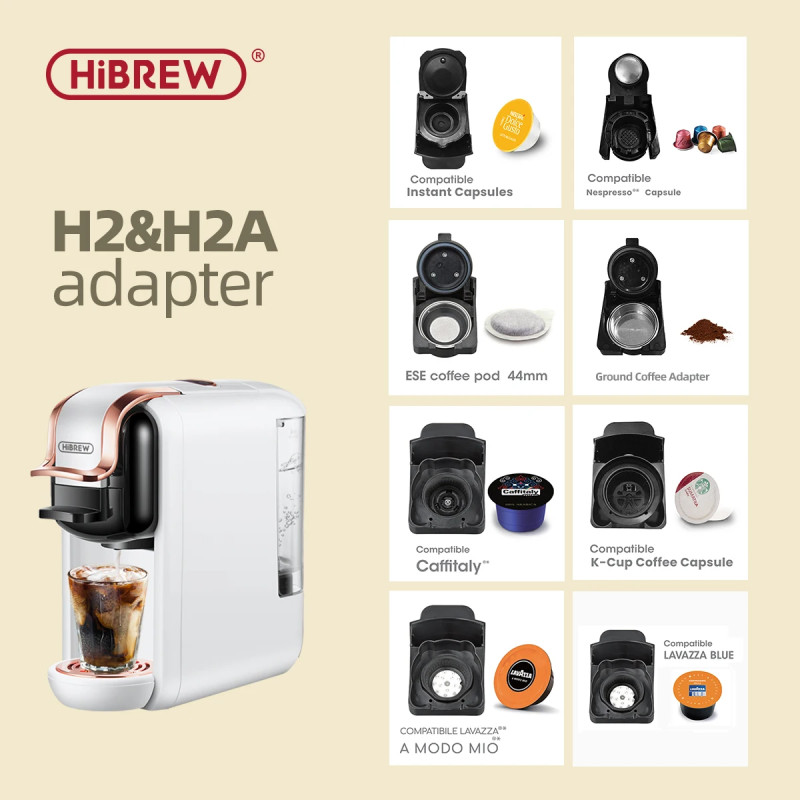 מתאם קפסולה אוניברסלי HIBREW עבור Nespresso ועוד