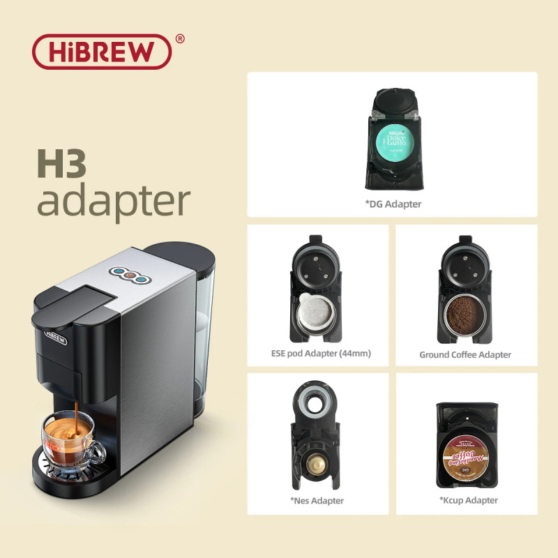 Système d'adaptateur HIBREW H3/H3A : préparez n'importe quelle dosette