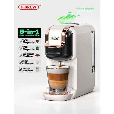 HIBREW 5-in-1 Coffee Machine: Espresso, Cappuccino & More