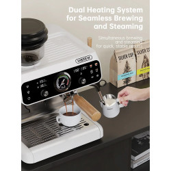 HIBREW Dual Boiler Espresso Maker – Vestavěný mlýnek a 30 šálků