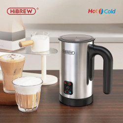 Пенообразувател за мляко HIBREW 4 в 1: горещо и студено лате, кремообразна пяна