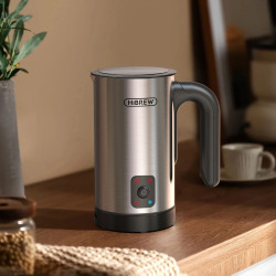 Mousseur à lait 4 en 1 HIBREW : lattes chauds et froids, mousse onctueuse