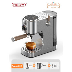 HIBREW Espresso Machine: 3 Temp Settings, 20 Bar Pressure