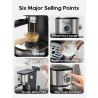 HIBREW espresso automāts: 20 bāru spiediens, vizuāla temperatūras kontrole