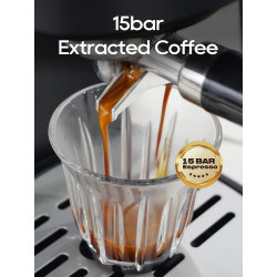 HIBREW espresso automāts: 20 bāru spiediens, vizuāla temperatūras kontrole