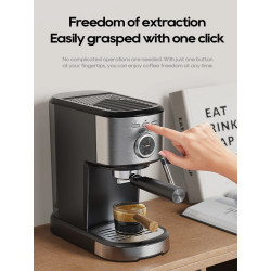 HIBREW espresso automāts: 20 bāru spiediens, vizuāla temperatūras kontrole