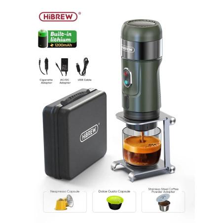HIBREW Portable Espresso Maker: Car, Home & Camping Coffee