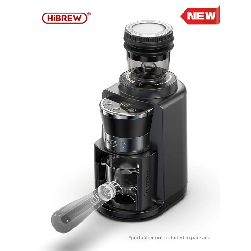 HIBREW Electric Coffee Grinder: 34 Gear Precision & Bean Storage