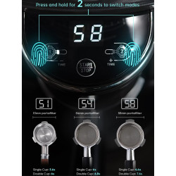 HIBREW Electric Coffee Grinder: 34 Gear Precision & Bean Storage